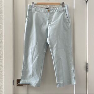Banana Republic Martin Capri Pale Blue Cropped Pants Spring Baby Blue Size 10